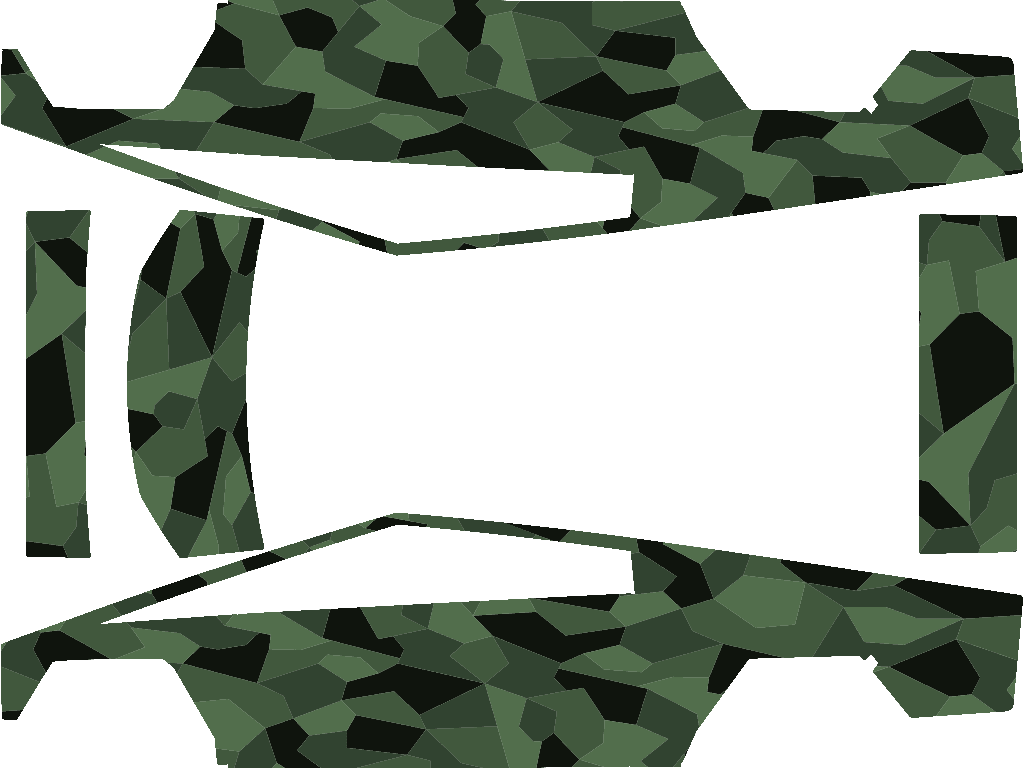 Camo Green Tesla Cybertruck Paint Shop wrap texture, shown flat