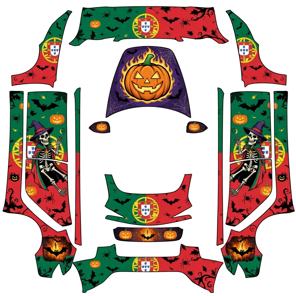 Halloween com bandeira portuguesa