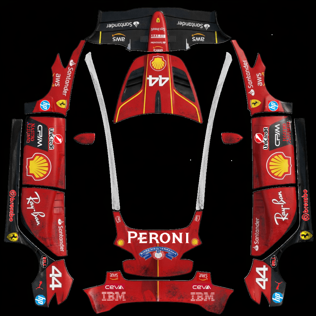 Ferrari Race debris