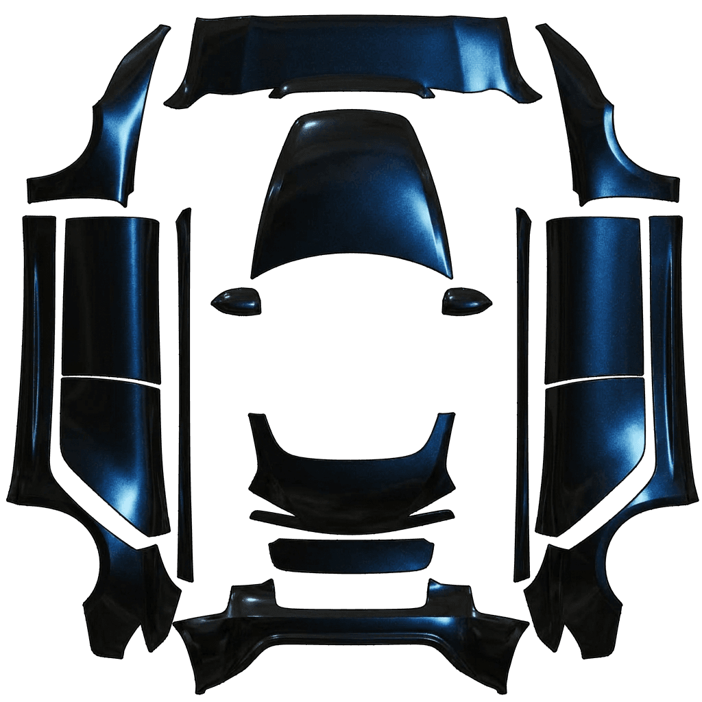 Blue Pearlescent paint