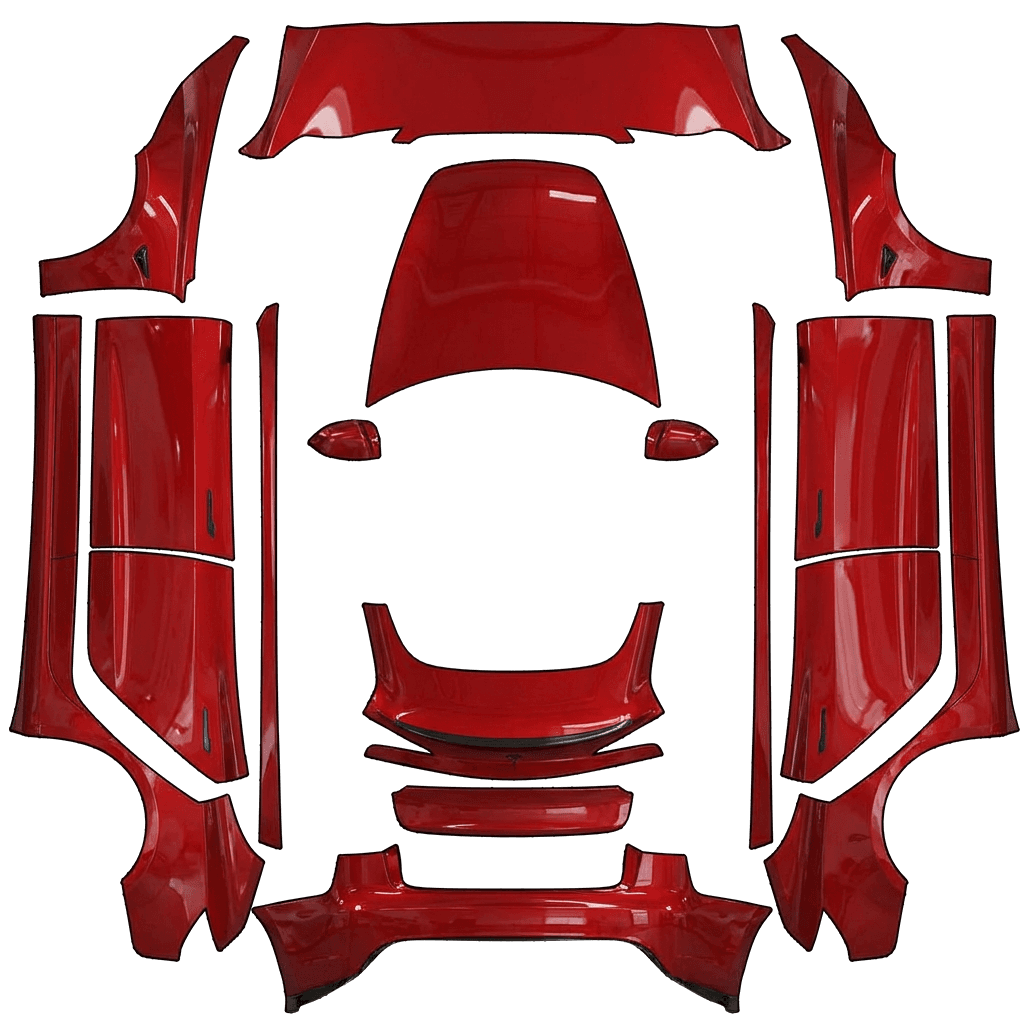 Model 3 (Model S Inspired Ultra Red Plaid)