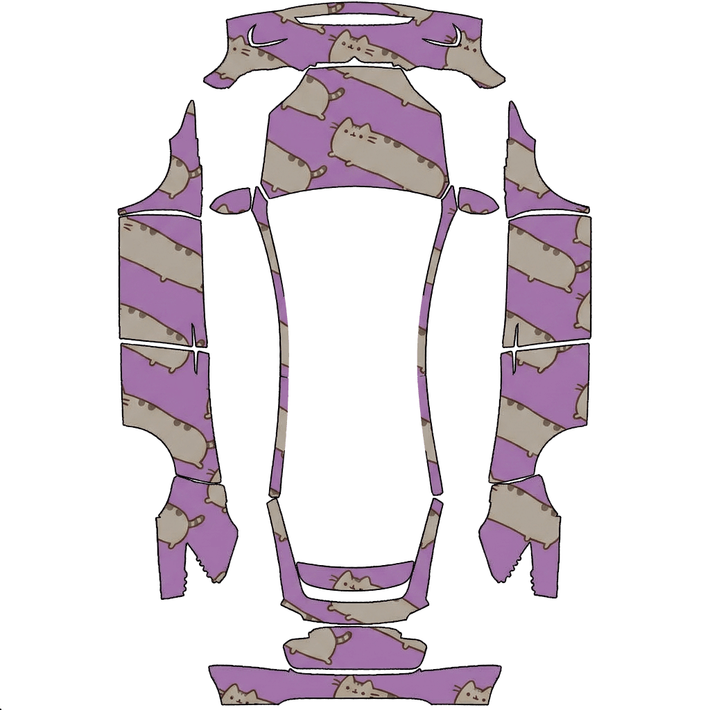 pusheen cat purple background