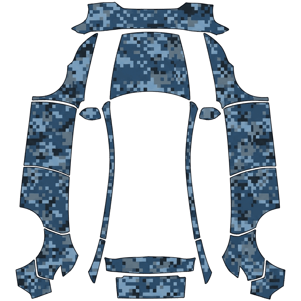 Blue digital camo