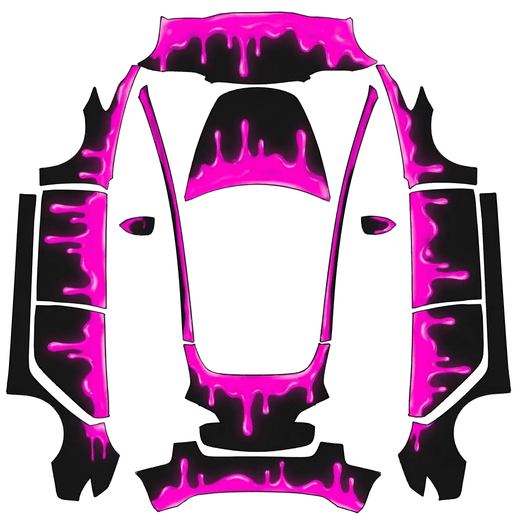 Neon pink drip