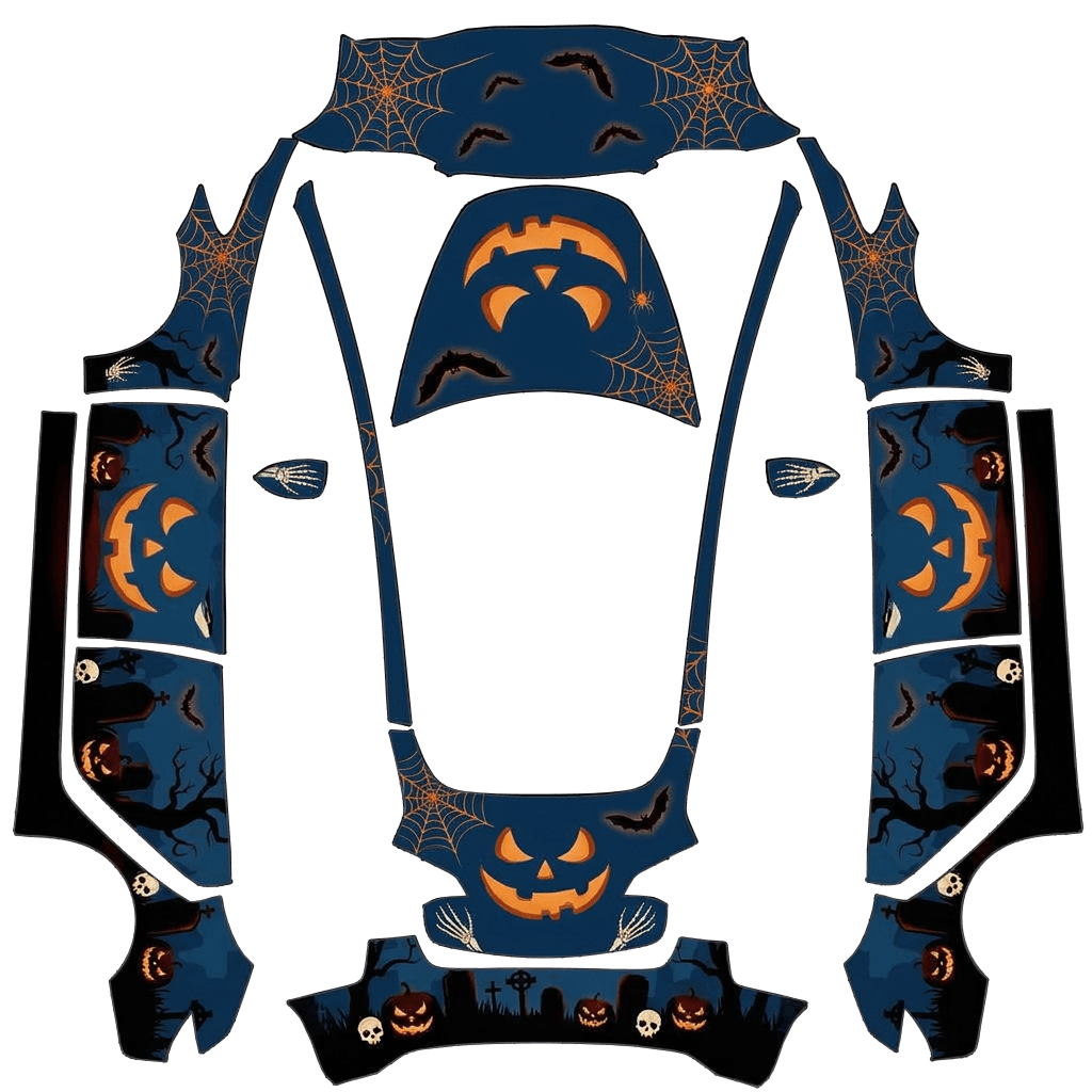 Dark Blue Halloween Pumpkin