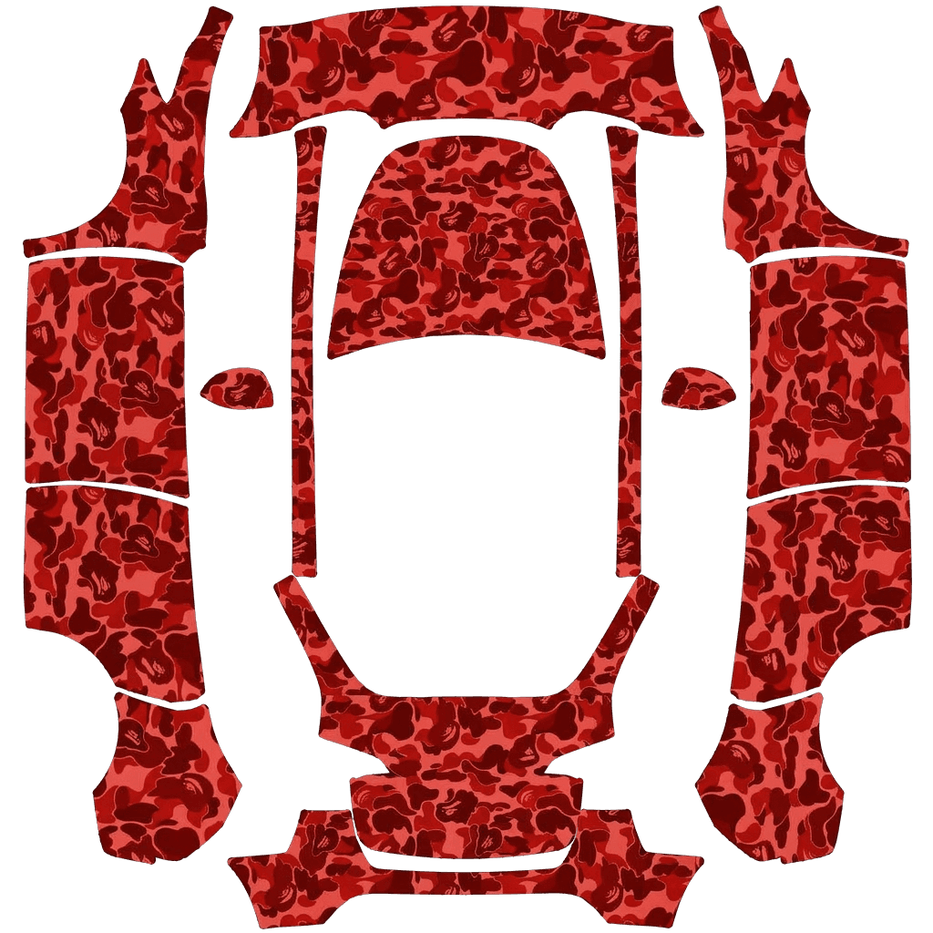 Bape red camo wrap