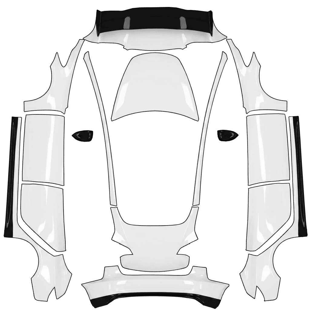 Black mirror caps & body kit