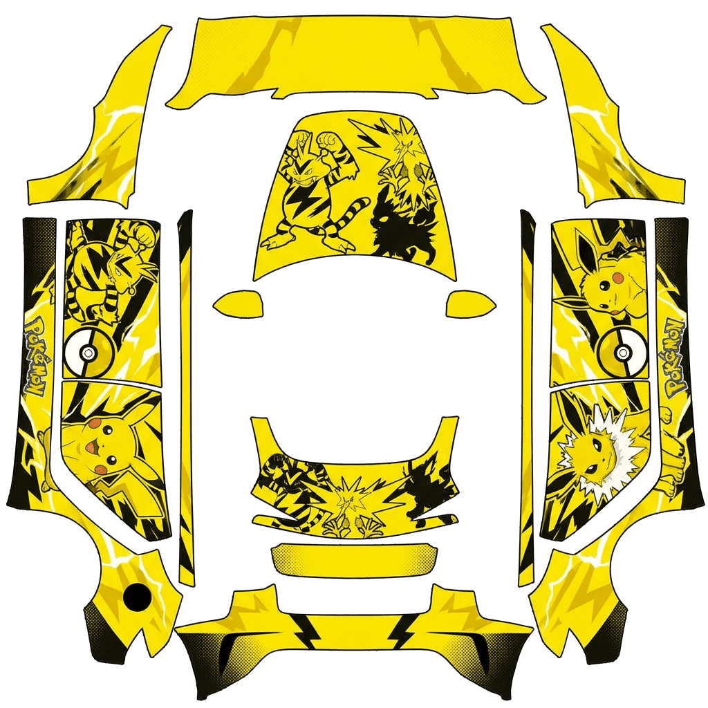 pokemon yellow and black color