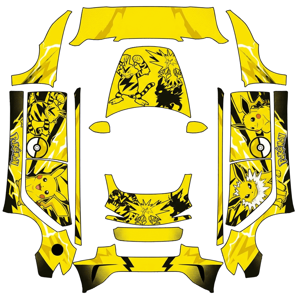 pokemon yellow and black color