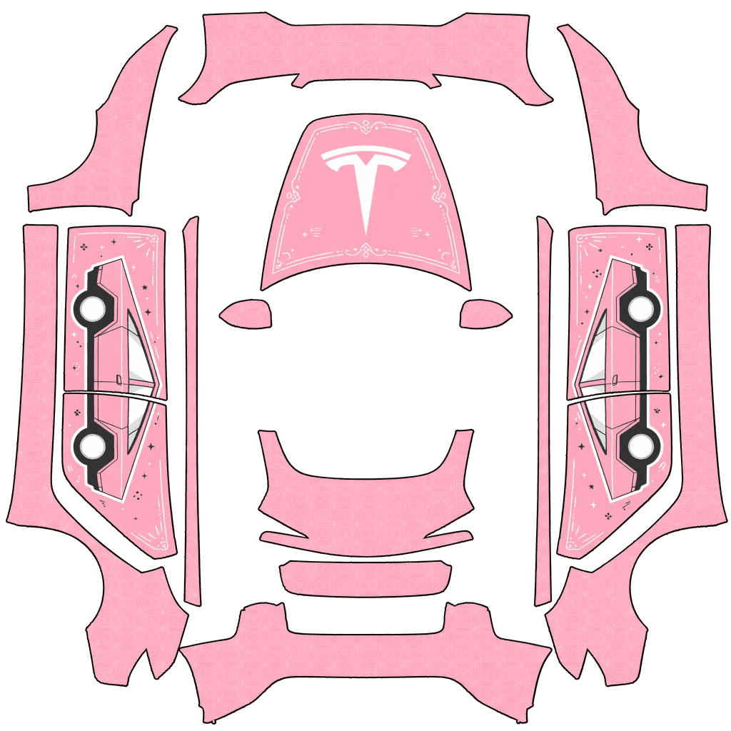 pink cyber truck