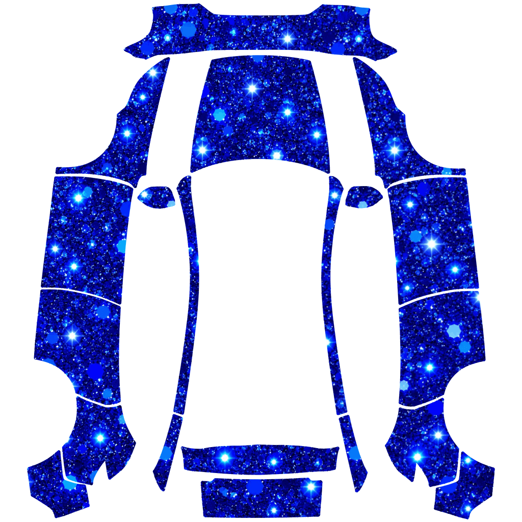 Blue glitter spark