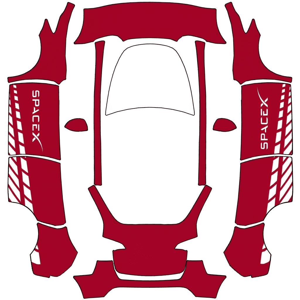 red with white hood