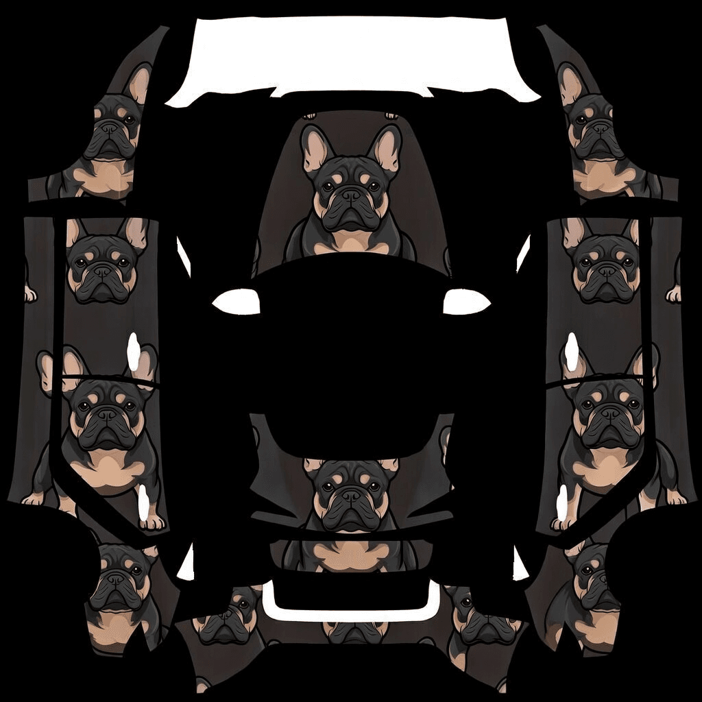 French Bull Dog Themed Tesla Wrap