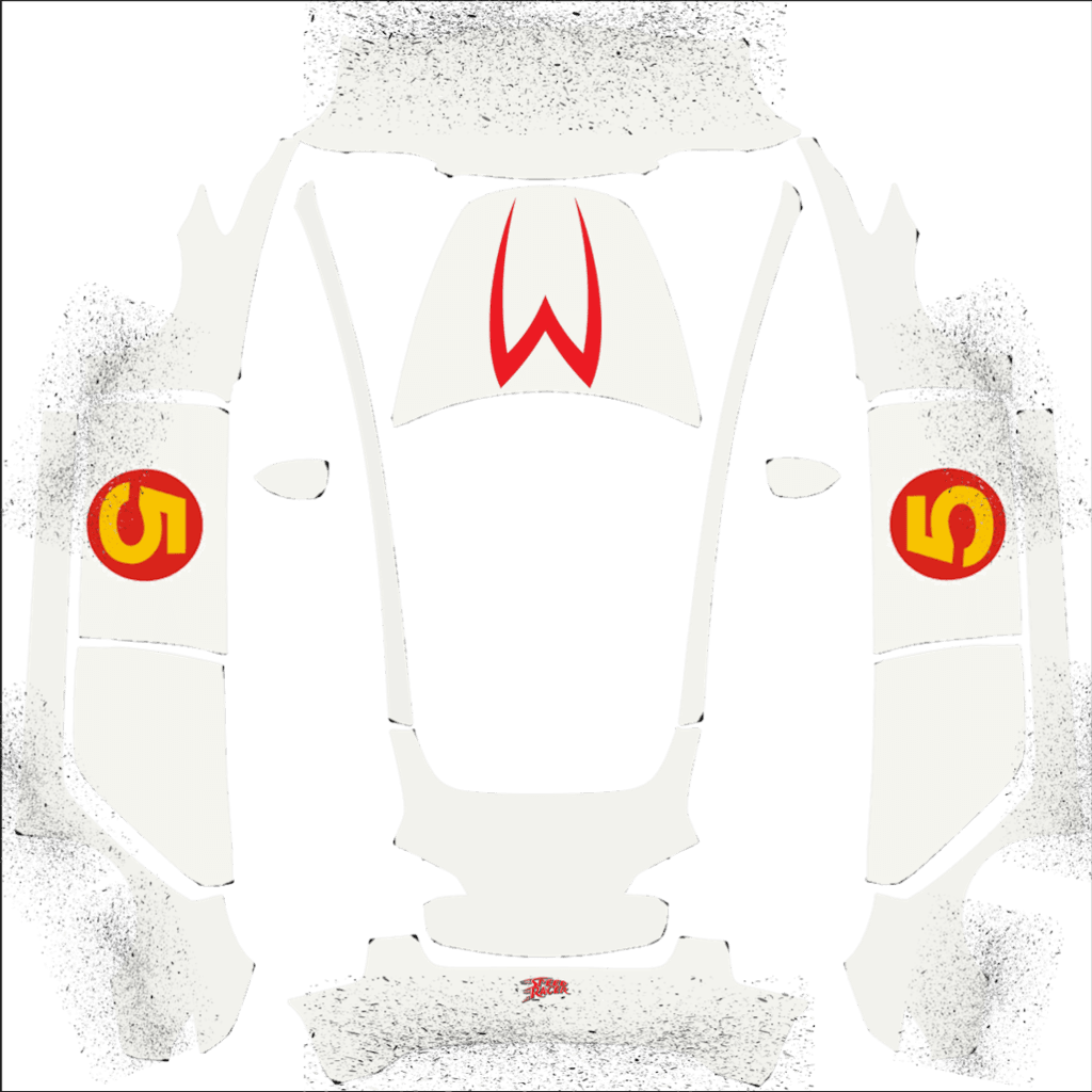 speed racer with road dust