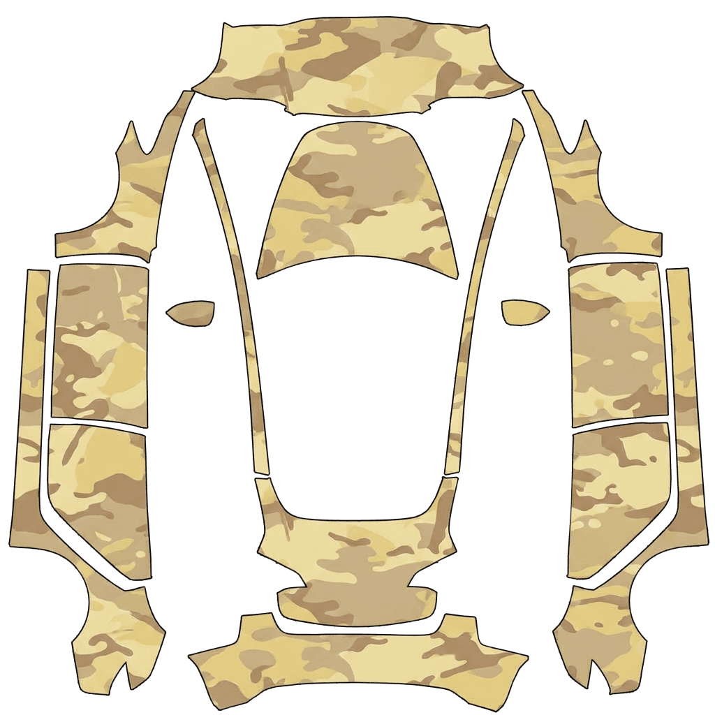 Camo treillis mili jaune sable