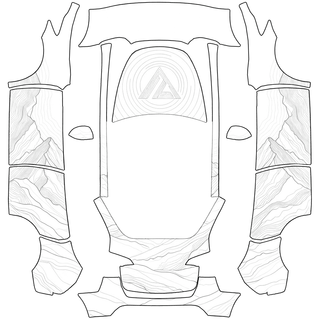 Contour simple mountains