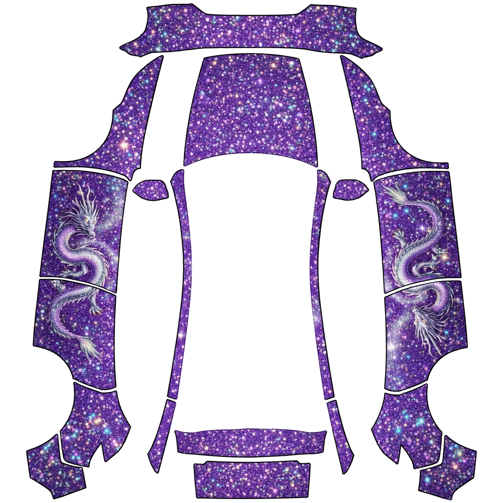 Lilac sparkling dragon