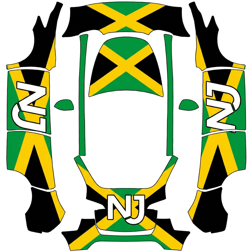Jamaican flag wrap