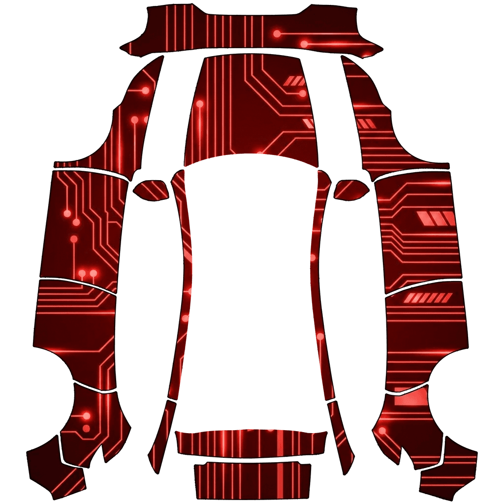 Tron effect in red