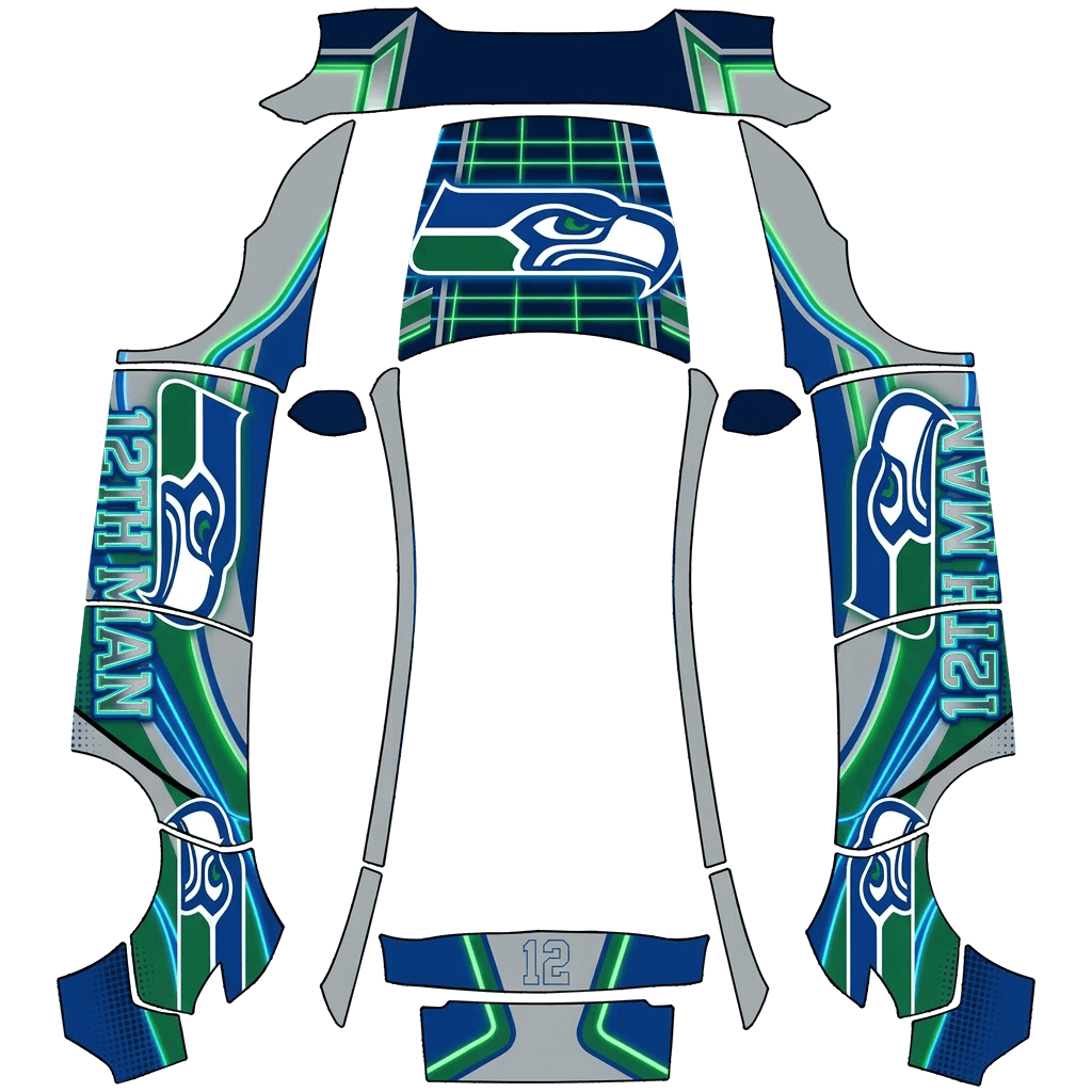 12th Man Seahawks Fan Retro Wave