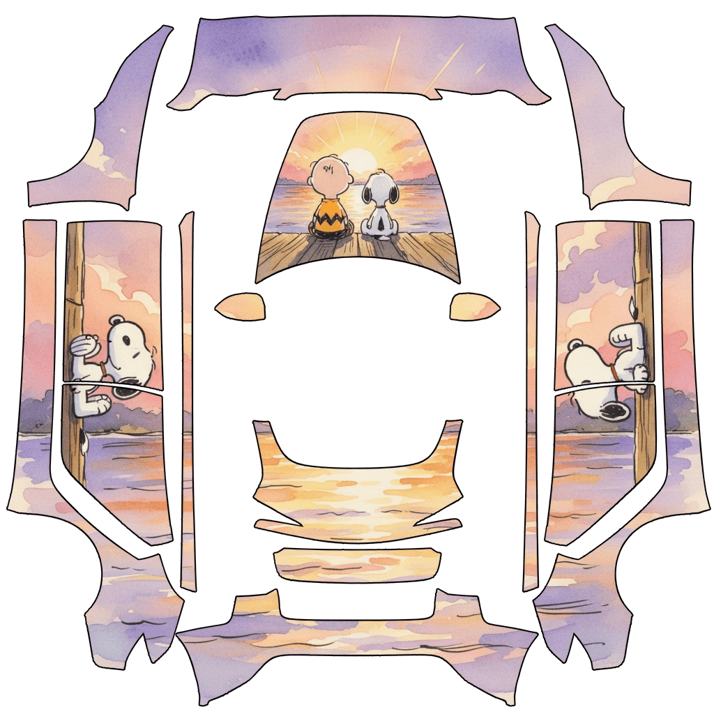 Snoopy sunset hood