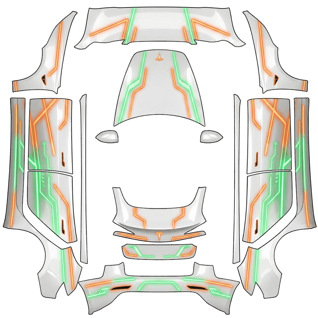 Green & Orange neon