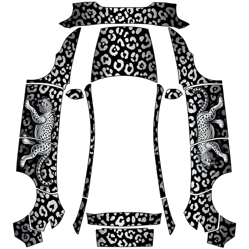 Leopard silver black