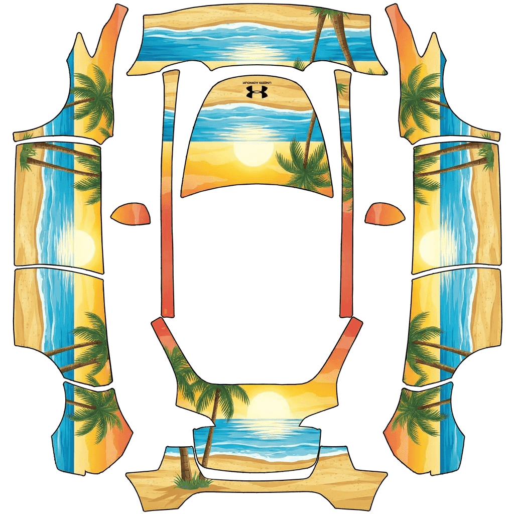 Beach theme with under armour logo