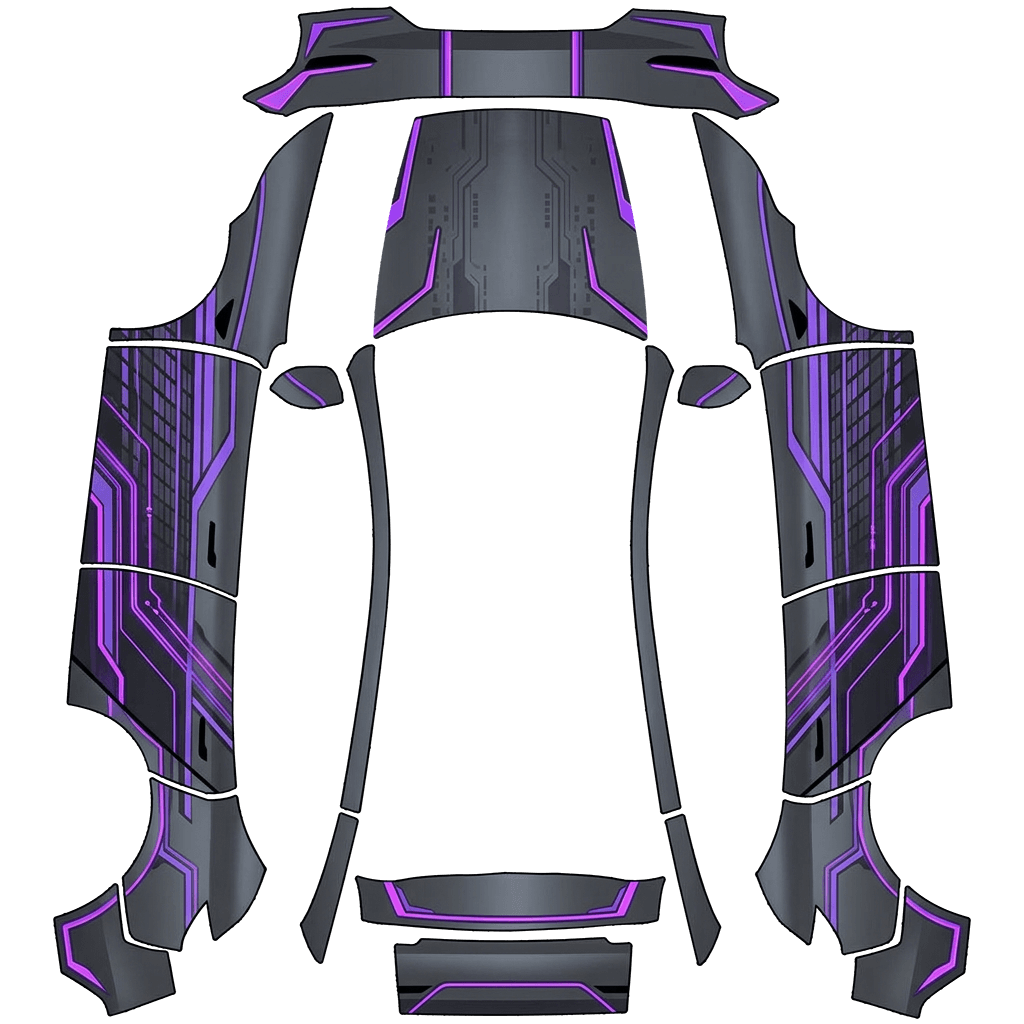 Purple and Gray