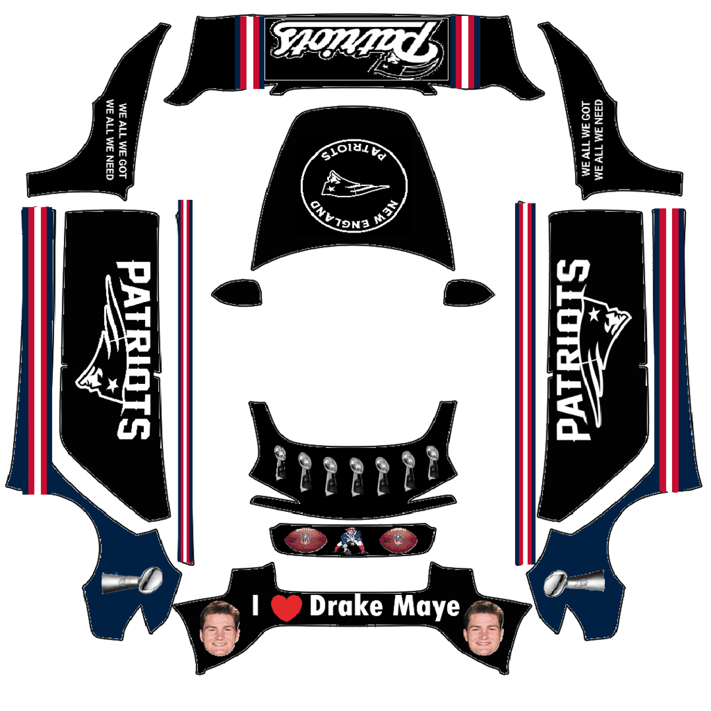 New England Patriots Tesla Wrap