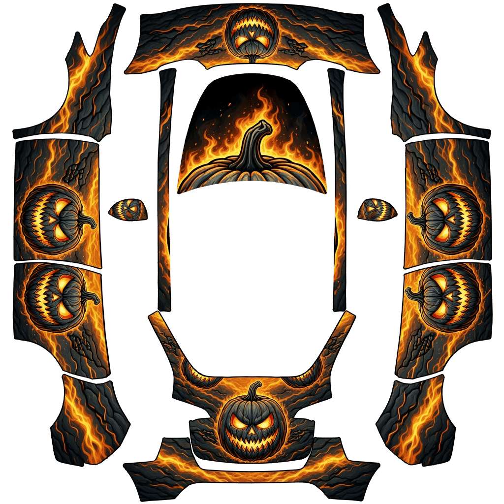 Flaming pumpkin