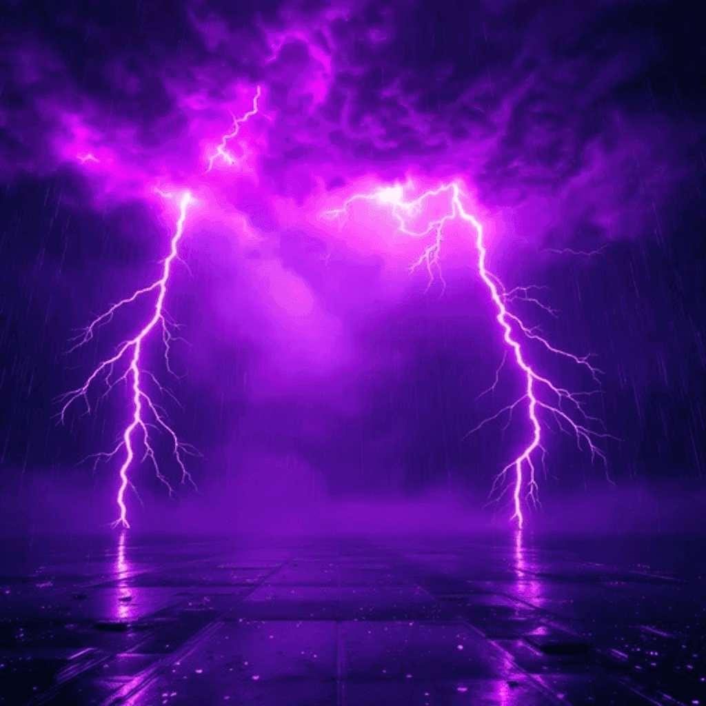 Purple lightning